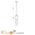 Подвесной светильник Sylcom Casa Blanca 0260 D GOL - Схема