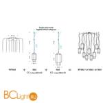 Подвесной светильник Sylcom Casa Blanca 0262 AMT + KIT 0262 - Схема