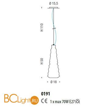 Подвесной светильник Sylcom Chaotic 0191 CR - Схема