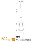 Подвесной светильник Sylcom Chaotic 0191 CR - Схема