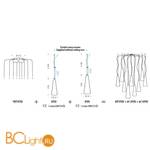 Подвесной светильник Sylcom Chaotic 0192 CR + KIT 0192 - Схема