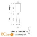 Настольная лампа Sylcom Chaotic 0198 OCE + TOP 0198 WEN - Схема