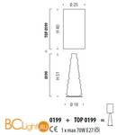 Настольная лампа Sylcom Chaotic 0199 BL + TOP 0199 WE - Схема