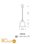 Подвесной светильник Sylcom Contarini 1209/26 K CO - Схема