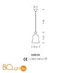 Подвесной светильник Sylcom Contarini 1209/20 K CO - Схема