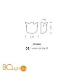 Настенный светильник Sylcom Contarini 1210/A1 B CO - Схема