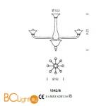 Люстра Sylcom Corner 1542/8 K BLGRY.GRY - Схема