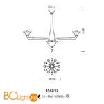 Люстра Sylcom Corner 1542/12 K BLCR - Схема