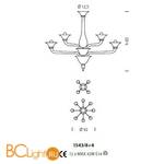 Люстра Sylcom Corner 1543/8+4 K BLDEN.DEN - Схема