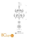 Люстра Sylcom Dandolo 949/12+6 K DEN - Схема