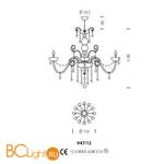 Люстра Sylcom Dandolo 947/12 K AMT - Схема