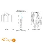 Подвесной светильник Sylcom Diva 0221 FU + KIT 0221 - Схема