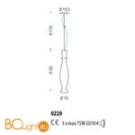 Подвесной светильник Sylcom Diva 0220 AMT - Схема