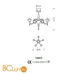 Потолочная люстра Sylcom Dolfin 1380/5 D CR.ORO - Схема