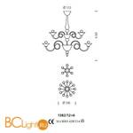 Потолочная люстра Sylcom Dolfin 1382/12+6 K BL.CR - Схема