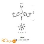 Потолочная люстра Sylcom Dolfin 1380/8 K BL.CR - Схема