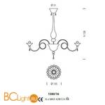 Подвесная люстра на штанге Sylcom Dolfin 1380/16 D CR.A - Схема