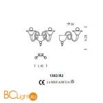 Бра Sylcom Dolfin 1382/A2 K BL.CR - Схема