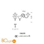 Бра Sylcom Dolfin 1382/A1 K BL.CR - Схема