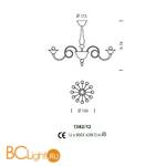 Потолочная люстра Sylcom Dolfin 1382/12 D D.A - Схема