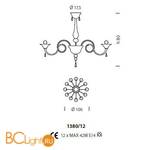 Потолочная люстра Sylcom Dolfin 1380/12 D CR.ORO - Схема