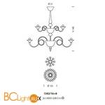 Подвесная люстра на штанге Sylcom Dolfin 1382/16+8 D D.A - Схема