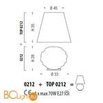 Настольная лампа Sylcom Emisphera 0212 BL + TOP 0212 WE - Схема