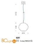 Подвесной светильник Sylcom Emisphera 0201 CR - Схема