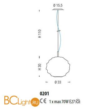 Подвесной светильник Sylcom Emisphera 0201 OCE - Схема
