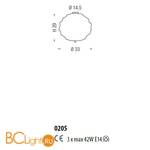 Потолочный светильник Sylcom Emisphera 0205 FU - Схема