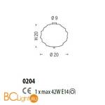 Потолочный светильник Sylcom Emisphera 0204 TOP - Схема