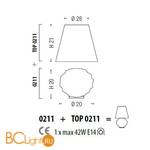 Настольная лампа Sylcom Emisphera 0211 TOP + TOP 0211 WE - Схема