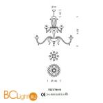 Люстра Sylcom Foscari 1521/16+8 K FU - Схема