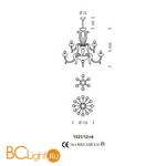 Люстра Sylcom Foscari 1521/12+6 D FU.ORO - Схема