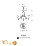 Люстра Sylcom Foscari 1521/12 K CR - Схема