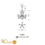 Люстра Sylcom Foscari 1520/5 D FUORO - Схема
