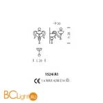 Бра Sylcom Foscari 1524/A1 K FU - Схема