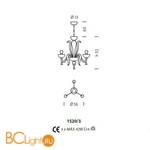 Люстра Sylcom Foscari 1520/3 D BLAV OR - Схема