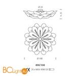 Потолочный светильник Sylcom Gabbiano 490/108 K FU - Схема