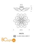 Потолочный светильник Sylcom Gabbiano 490/76 K DEN - Схема