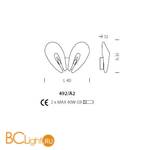 Бра Sylcom Gabbiano 492/A2 K CR - Схема