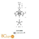 Люстра Sylcom Giustinian 1377/5 MINI K CR - Схема