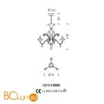 Люстра Sylcom Giustinian 1377/3 MINI K CR - Схема