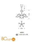 Люстра Sylcom Grimani 1479/5 K BL.CR - Схема