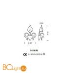 Бра Sylcom Grimani 1479/A1K BL.CR - Схема