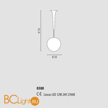Подвесной светильник Sylcom Guttae 0380 CR - Схема