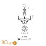 Люстра Sylcom Impero 1648/10 BRU ORO + TOP 1648 ORO - Схема