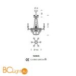 Люстра Sylcom Impero 1648/6 ARG FU + TOP 1648 ARG - Схема