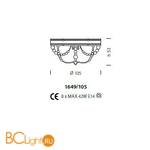 Потолочный светильник Sylcom Impero 1649/105 B FU - Схема