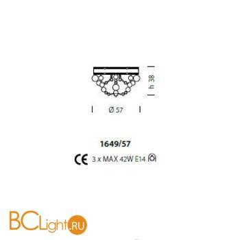 Потолочный светильник Sylcom Impero 1649/57 B AV - Схема